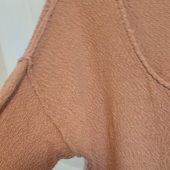 Aerie SzXL Oversized cotton Women's Relaxed Fit Scoop Neck Sweater in Soft Tan - Picture 4 of 5